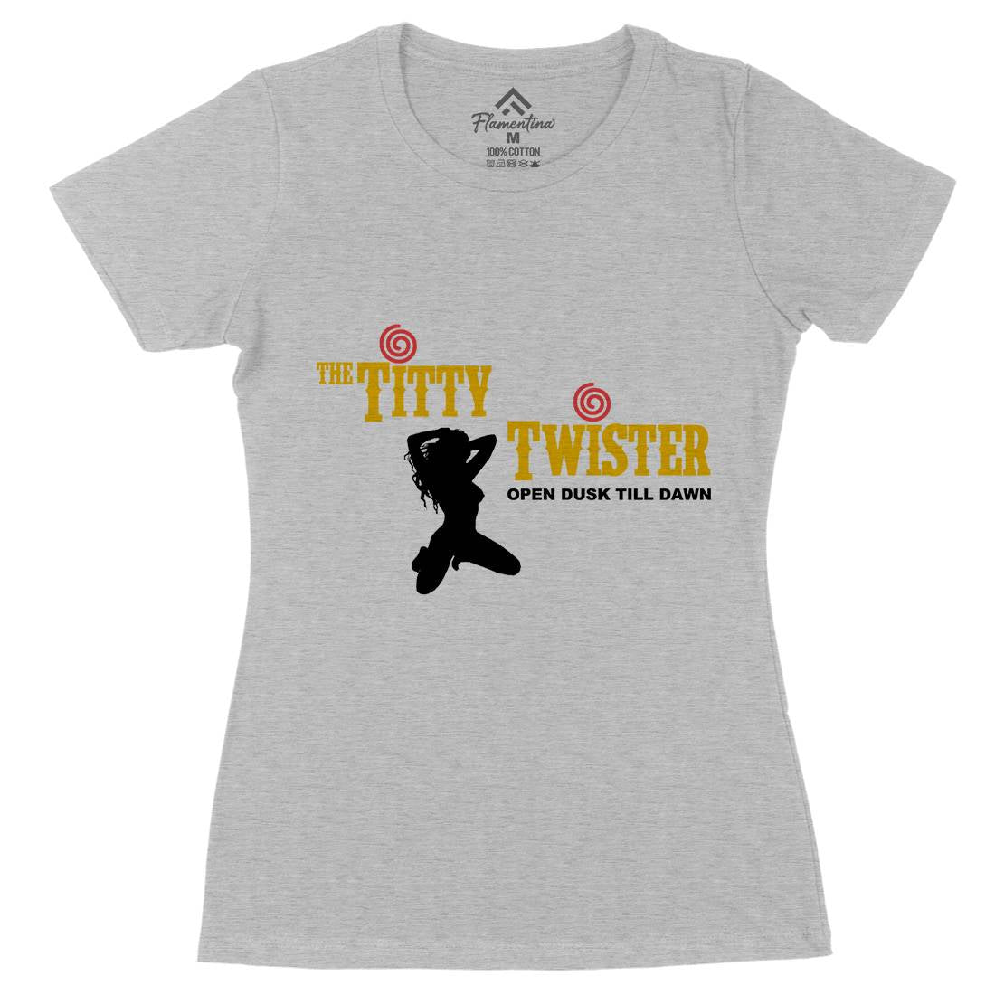 Titty Twister Womens Organic Crew Neck T-Shirt Horror D289