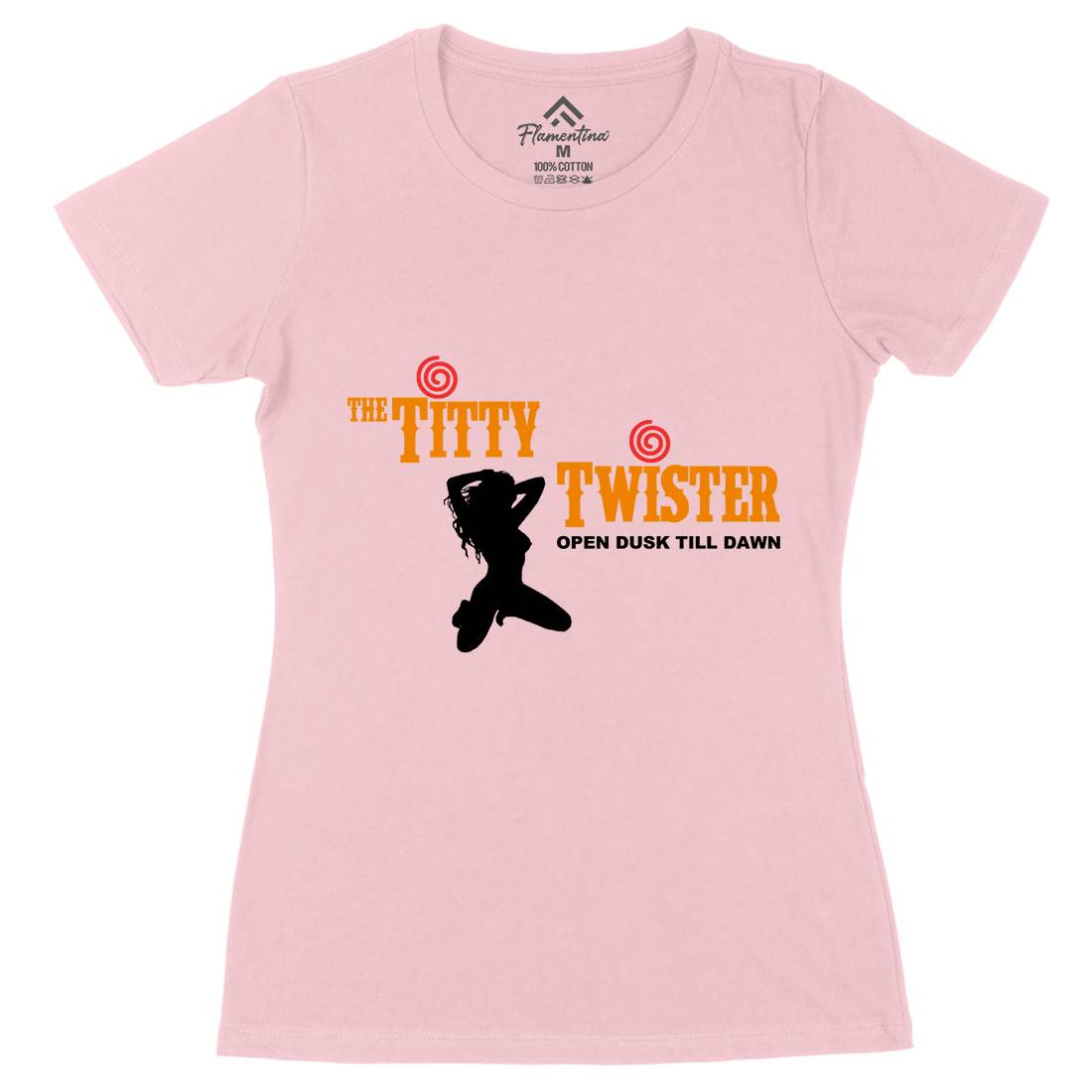 Titty Twister Womens Organic Crew Neck T-Shirt Horror D289
