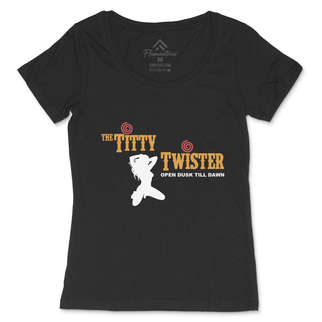 Titty Twister Womens Scoop Neck T-Shirt Horror D289