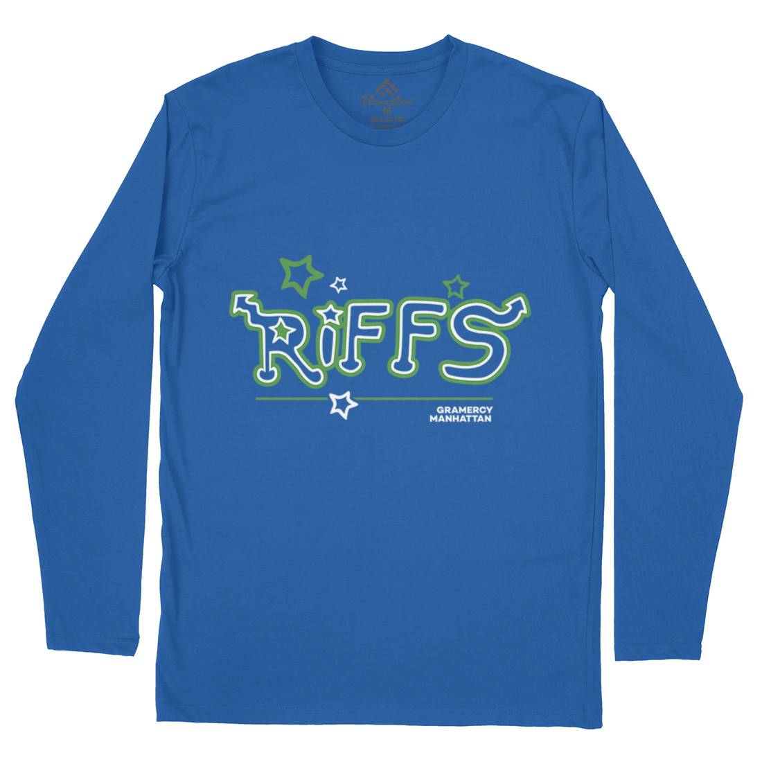 Riffs Mens Long Sleeve T-Shirt Retro D290