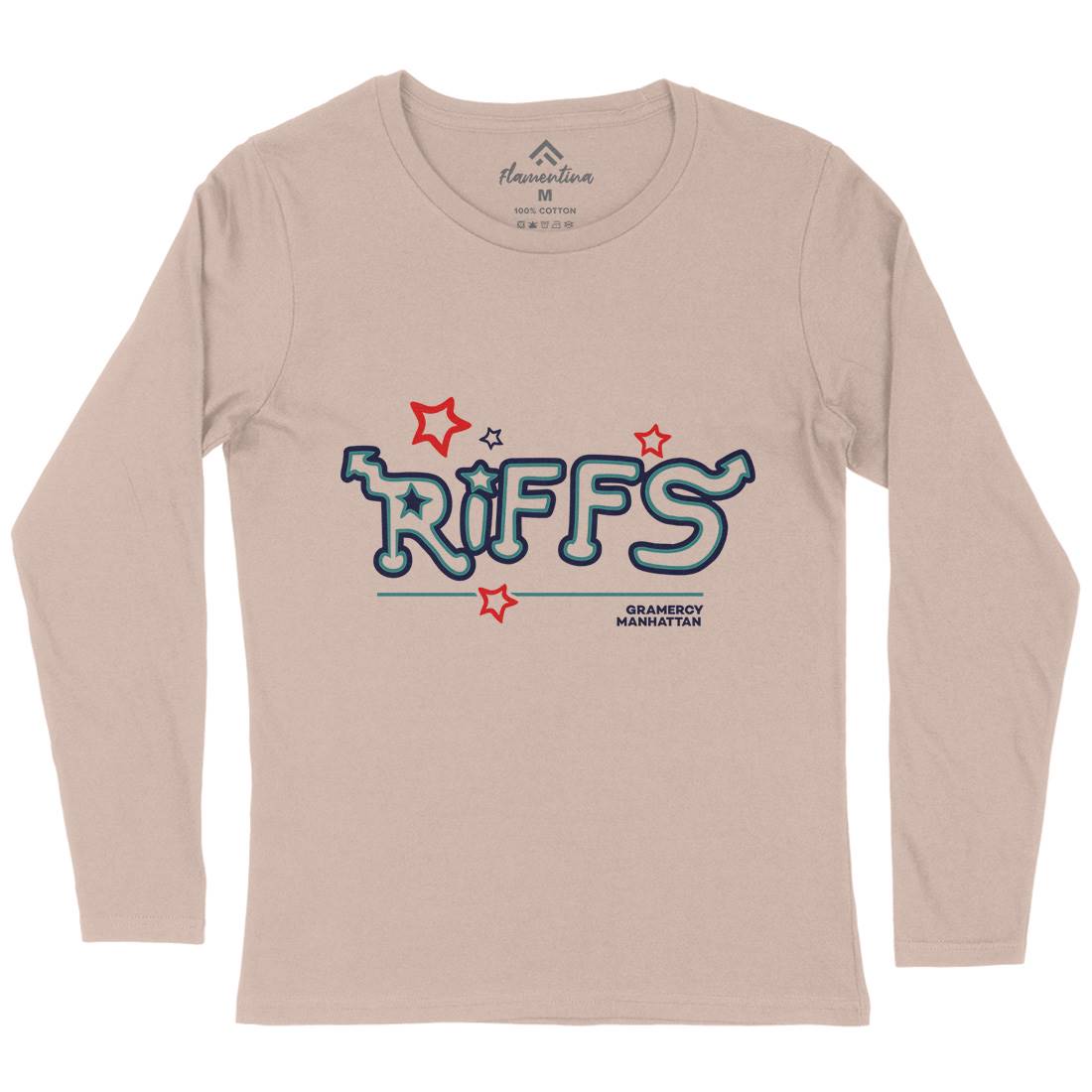 Riffs Womens Long Sleeve T-Shirt Retro D290