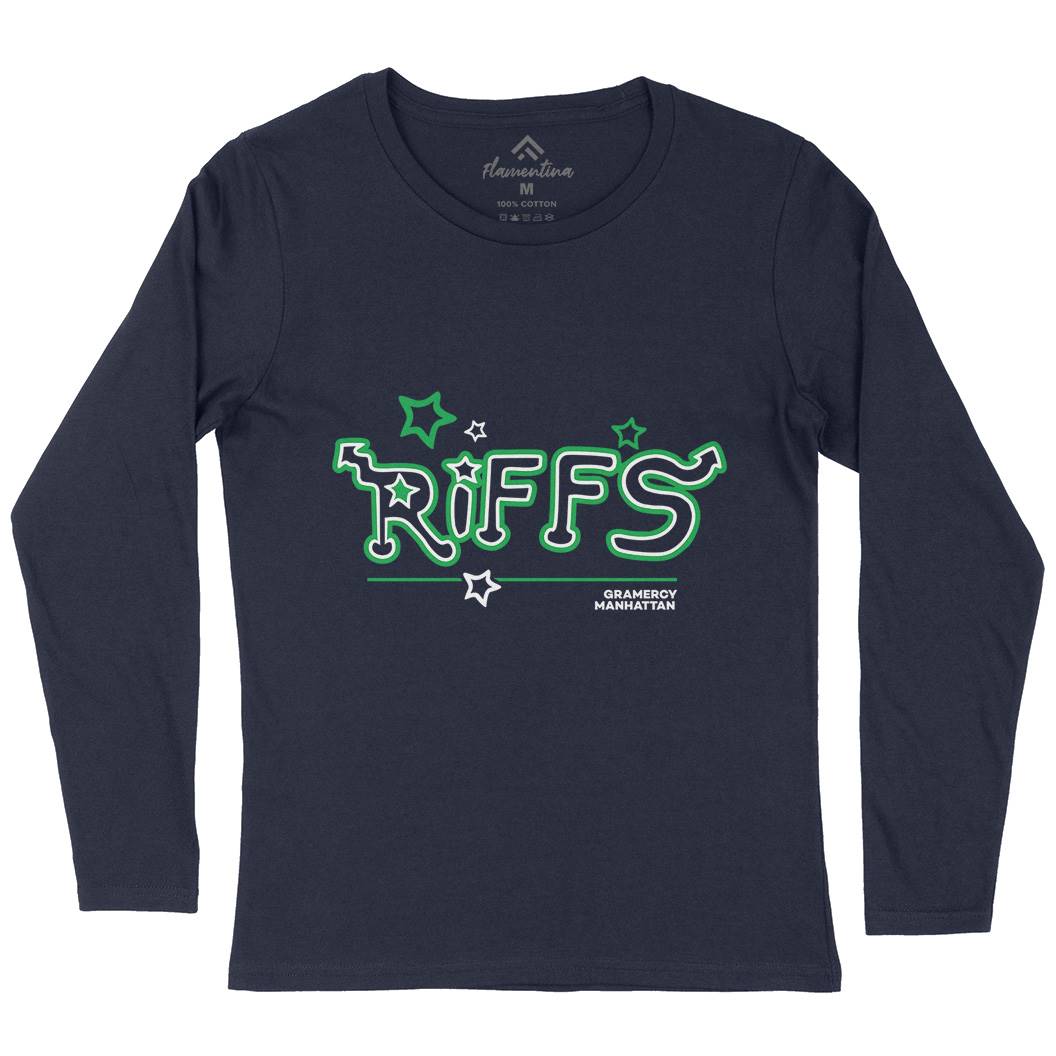 Riffs Womens Long Sleeve T-Shirt Retro D290