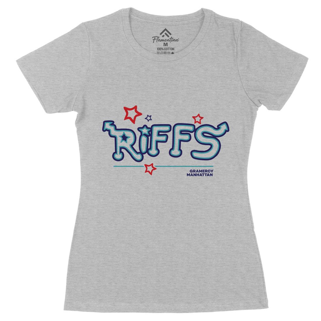 Riffs Womens Organic Crew Neck T-Shirt Retro D290