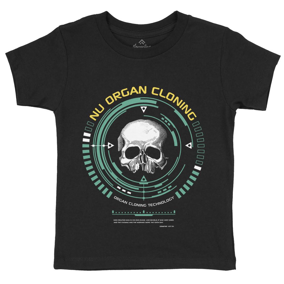 Nu Organ Cloning Kids Crew Neck T-Shirt Space D291