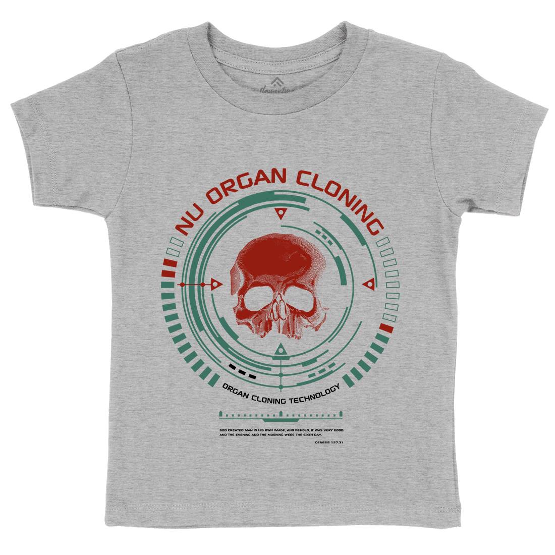Nu Organ Cloning Kids Organic Crew Neck T-Shirt Space D291