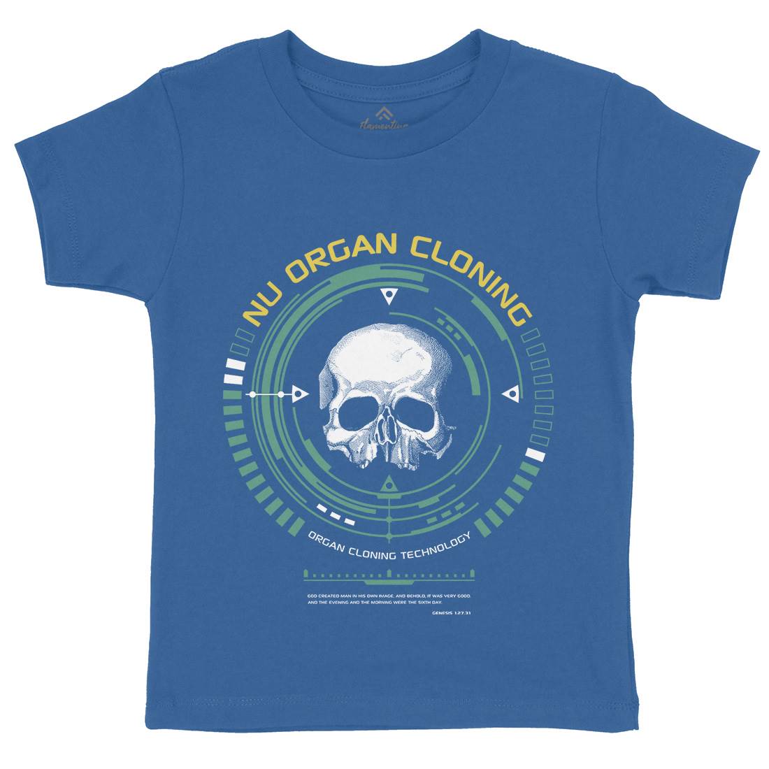 Nu Organ Cloning Kids Organic Crew Neck T-Shirt Space D291