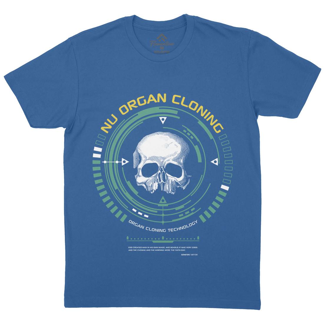 Nu Organ Cloning Mens Organic Crew Neck T-Shirt Space D291