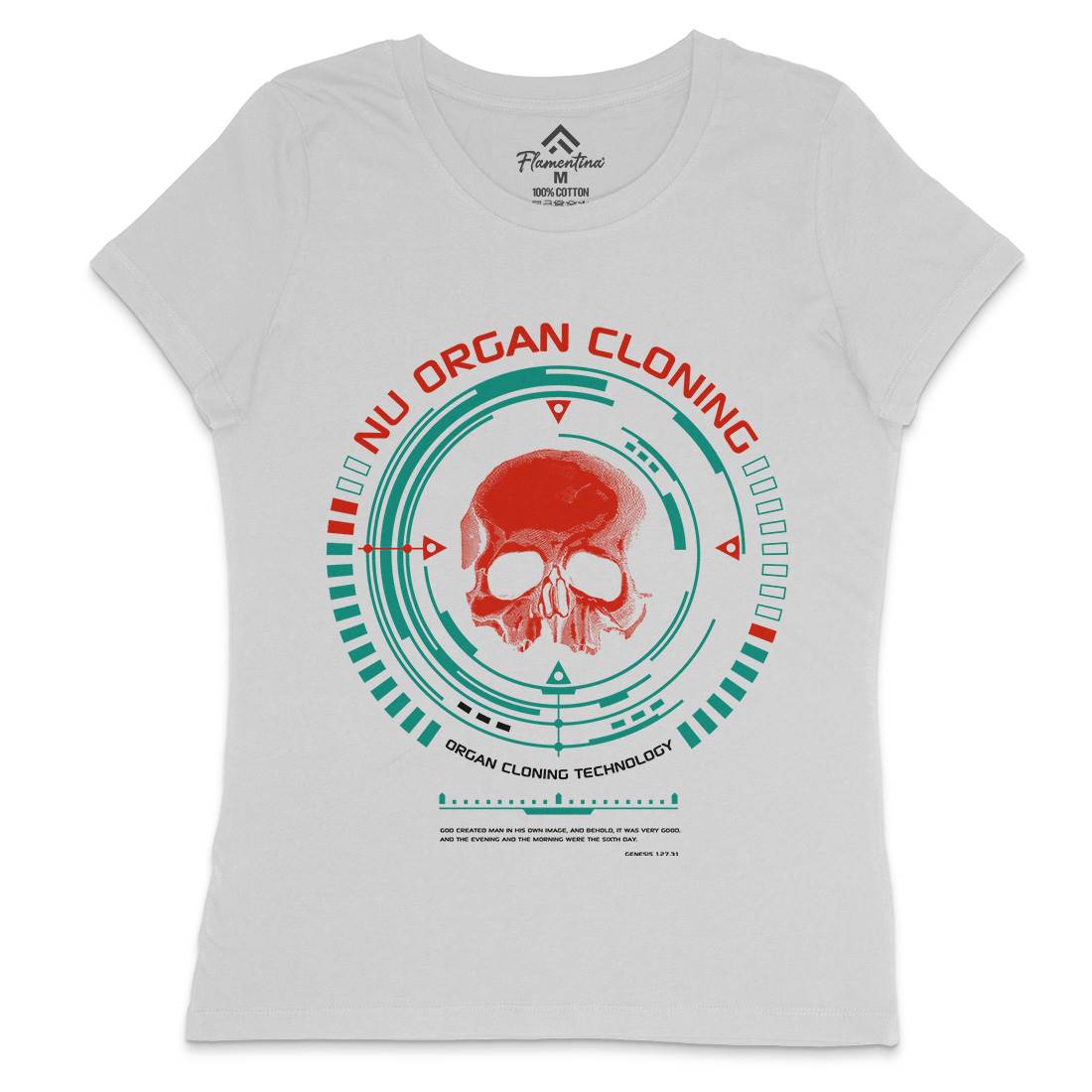 Nu Organ Cloning Womens Crew Neck T-Shirt Space D291