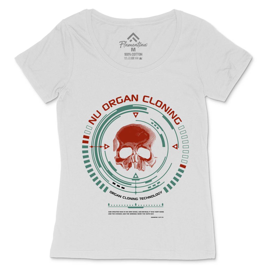 Nu Organ Cloning Womens Scoop Neck T-Shirt Space D291
