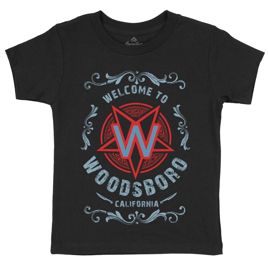 Woodsboro Kids Crew Neck T-Shirt Horror D292
