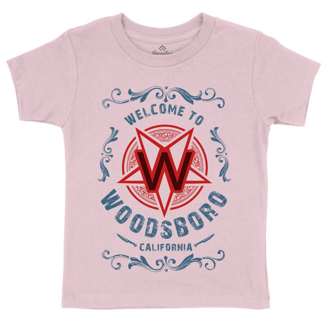 Woodsboro Kids Organic Crew Neck T-Shirt Horror D292