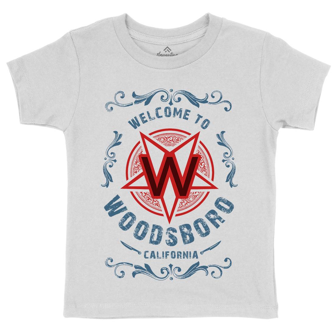 Woodsboro Kids Organic Crew Neck T-Shirt Horror D292
