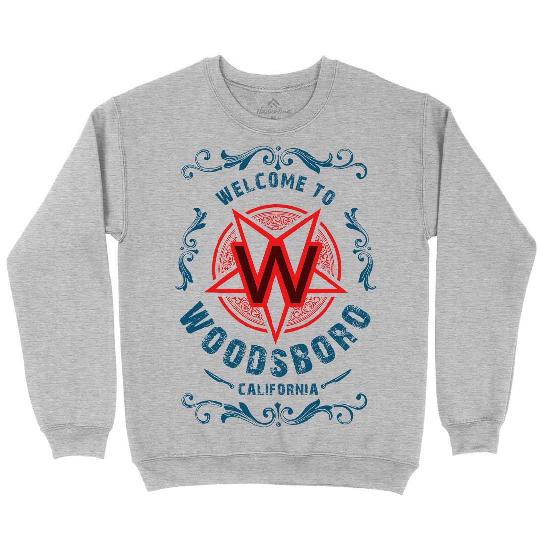 Woodsboro Mens Crew Neck Sweatshirt Horror D292