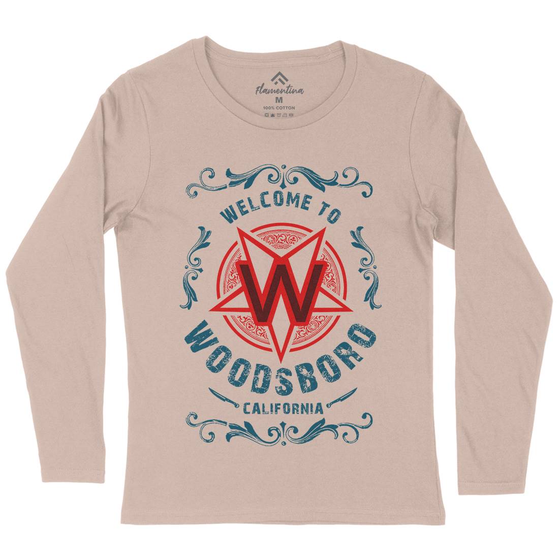 Woodsboro Womens Long Sleeve T-Shirt Horror D292