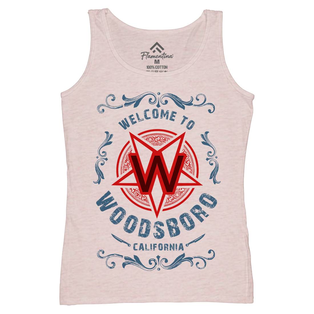 Woodsboro Womens Organic Tank Top Vest Horror D292