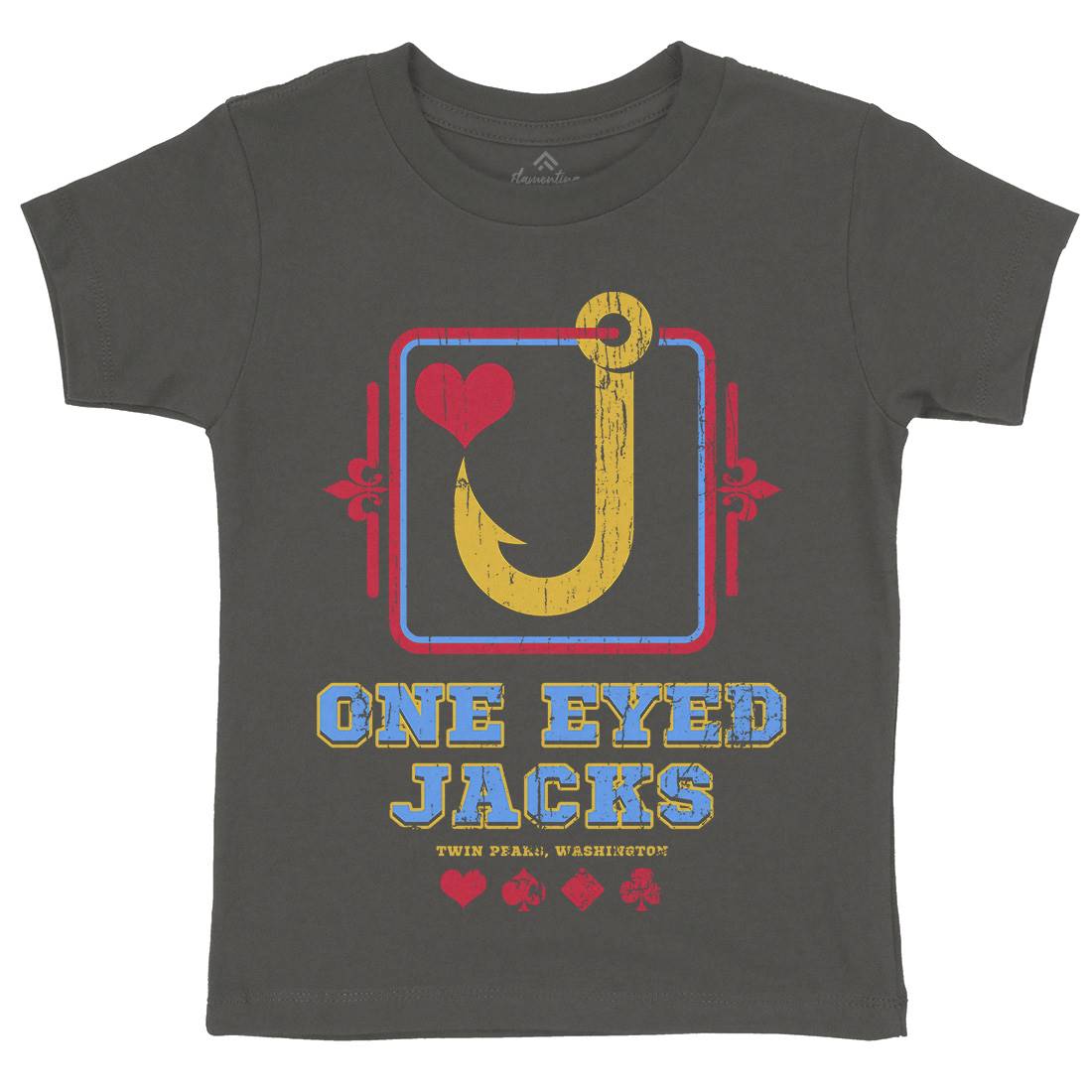 One Eyed Jacks Kids Crew Neck T-Shirt Horror D293