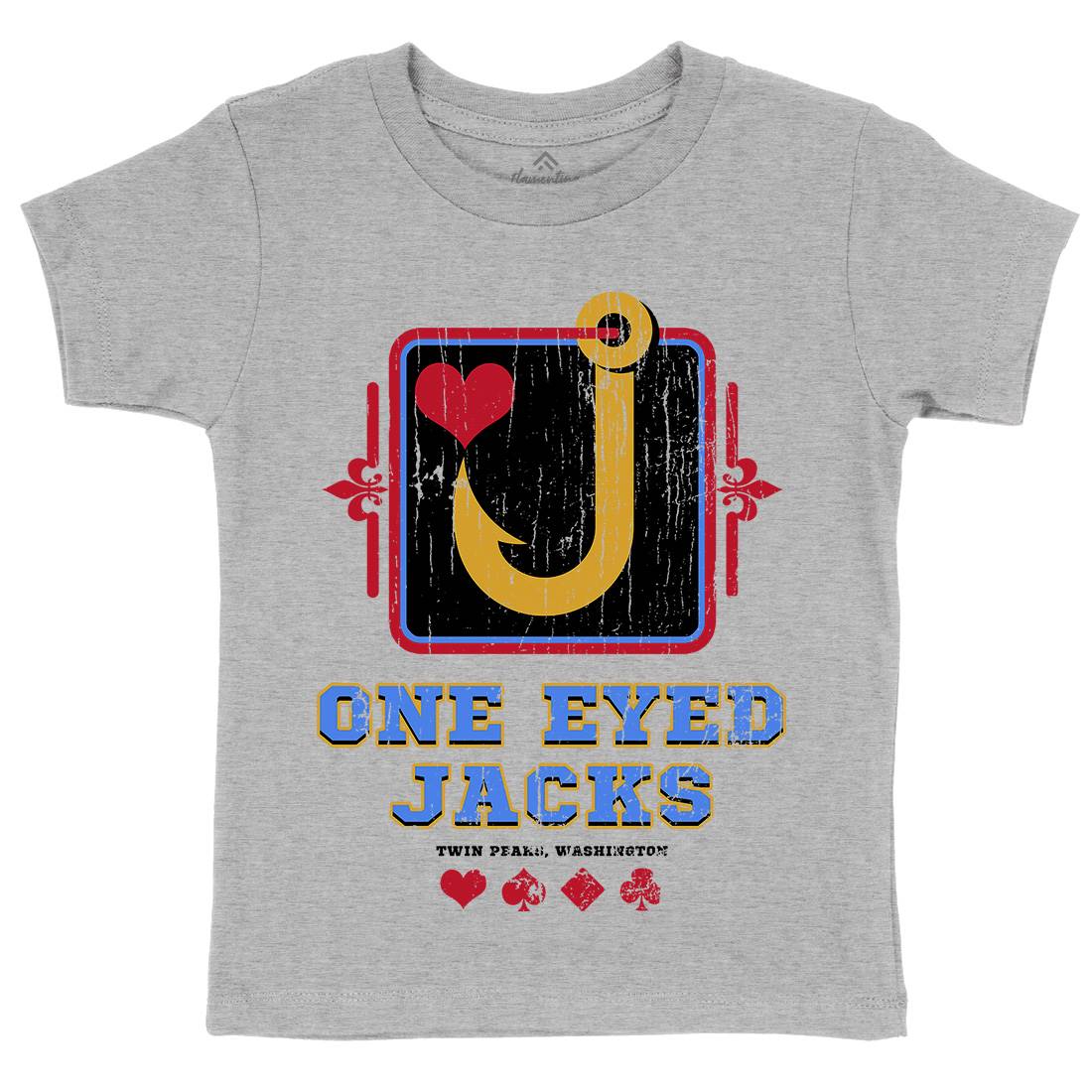 One Eyed Jacks Kids Crew Neck T-Shirt Horror D293