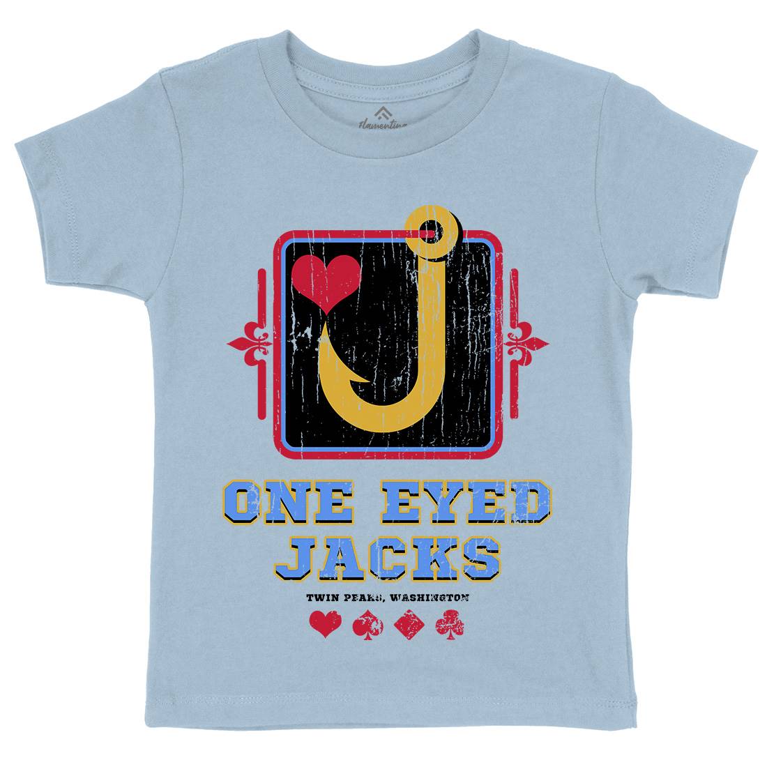 One Eyed Jacks Kids Crew Neck T-Shirt Horror D293