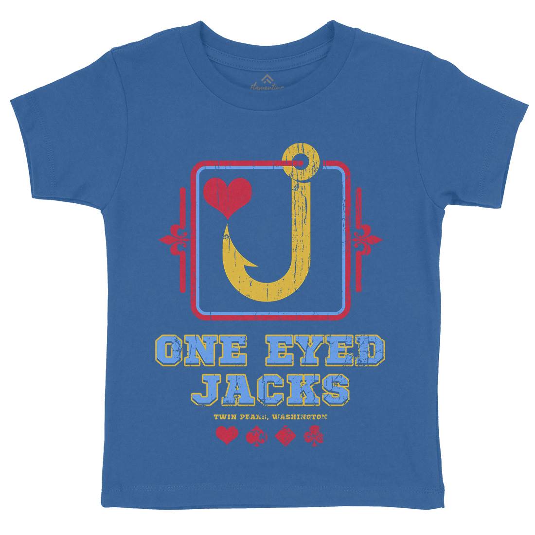 One Eyed Jacks Kids Crew Neck T-Shirt Horror D293