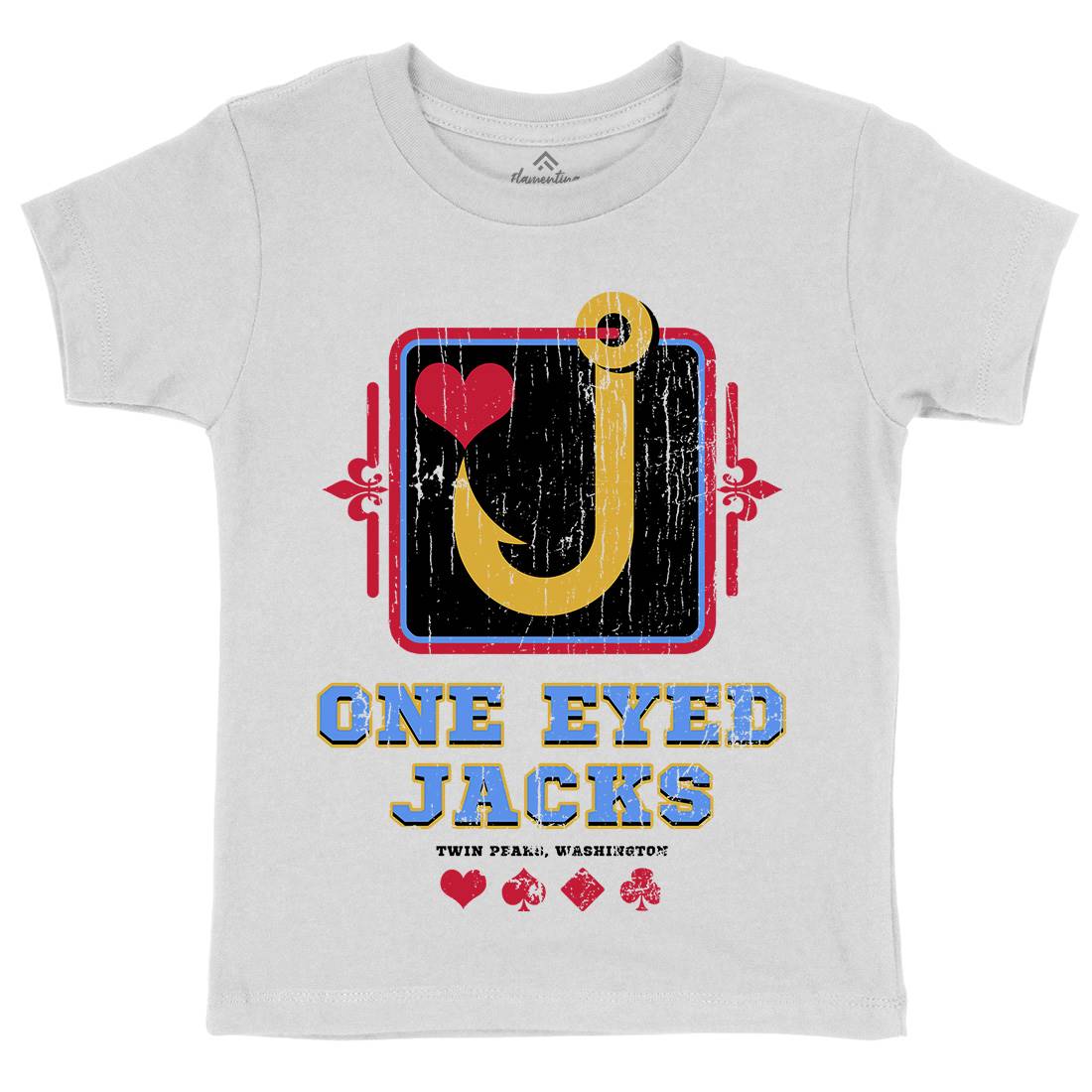 One Eyed Jacks Kids Crew Neck T-Shirt Horror D293