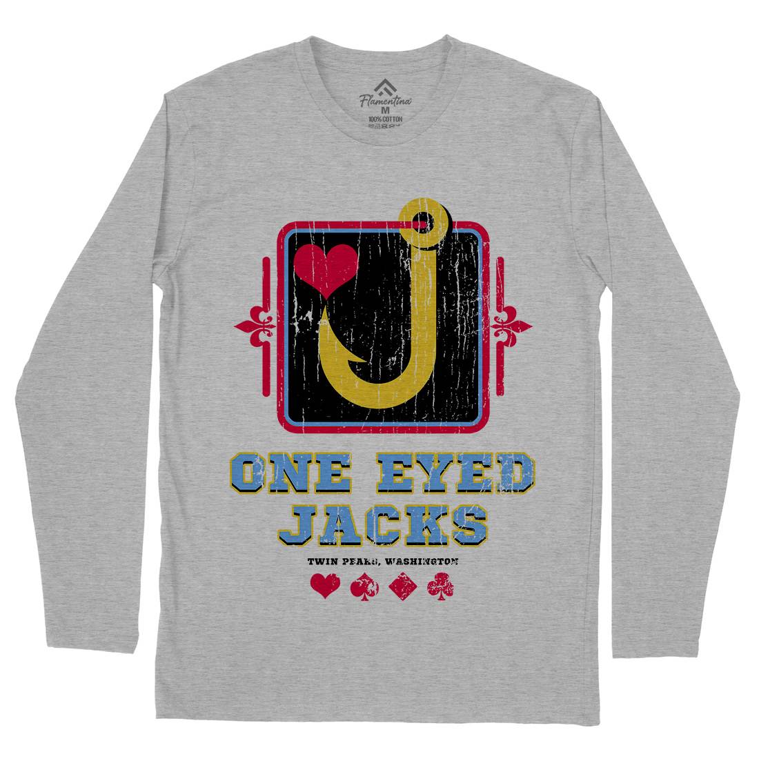 One Eyed Jacks Mens Long Sleeve T-Shirt Horror D293