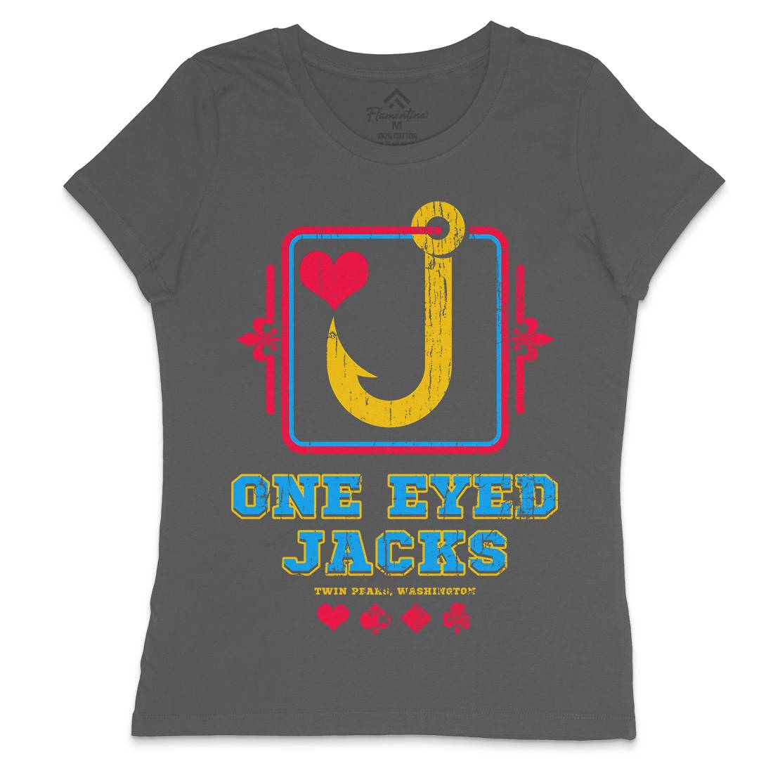 One Eyed Jacks Womens Crew Neck T-Shirt Horror D293