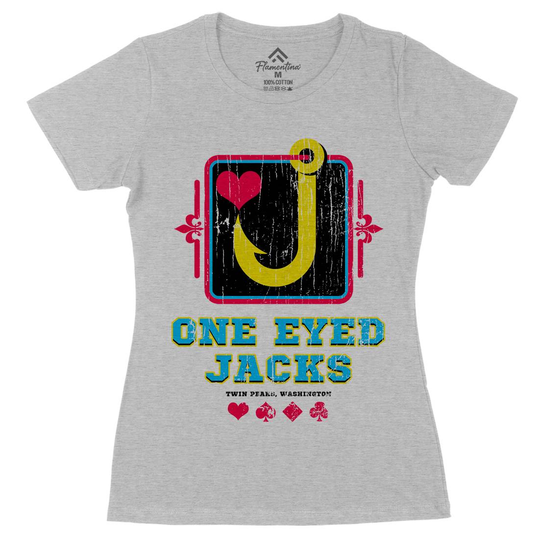 One Eyed Jacks Womens Organic Crew Neck T-Shirt Horror D293