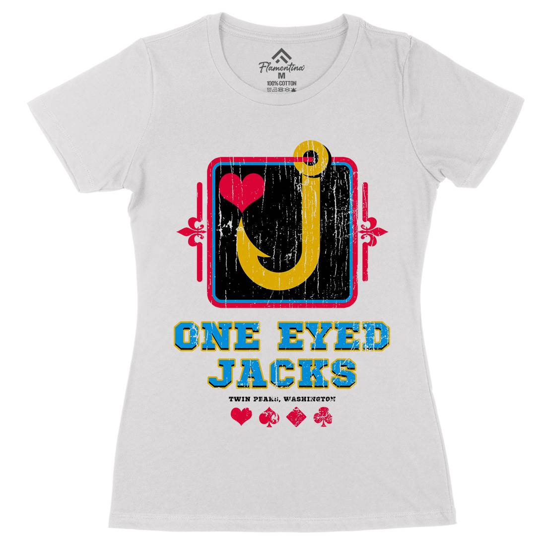 One Eyed Jacks Womens Organic Crew Neck T-Shirt Horror D293