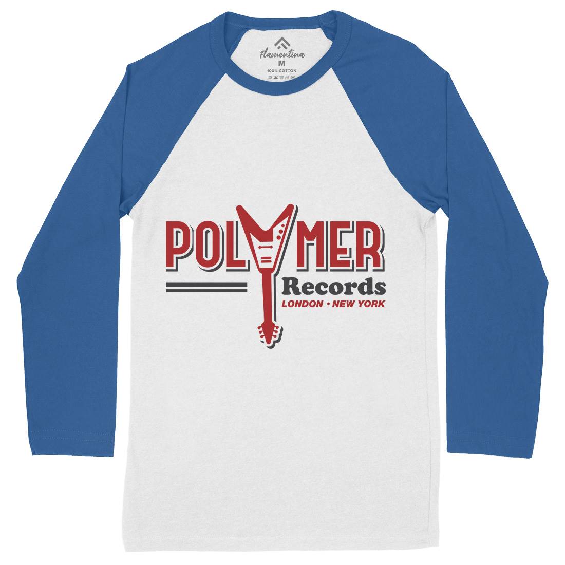 Polymer Mens Long Sleeve Baseball T-Shirt Music D294