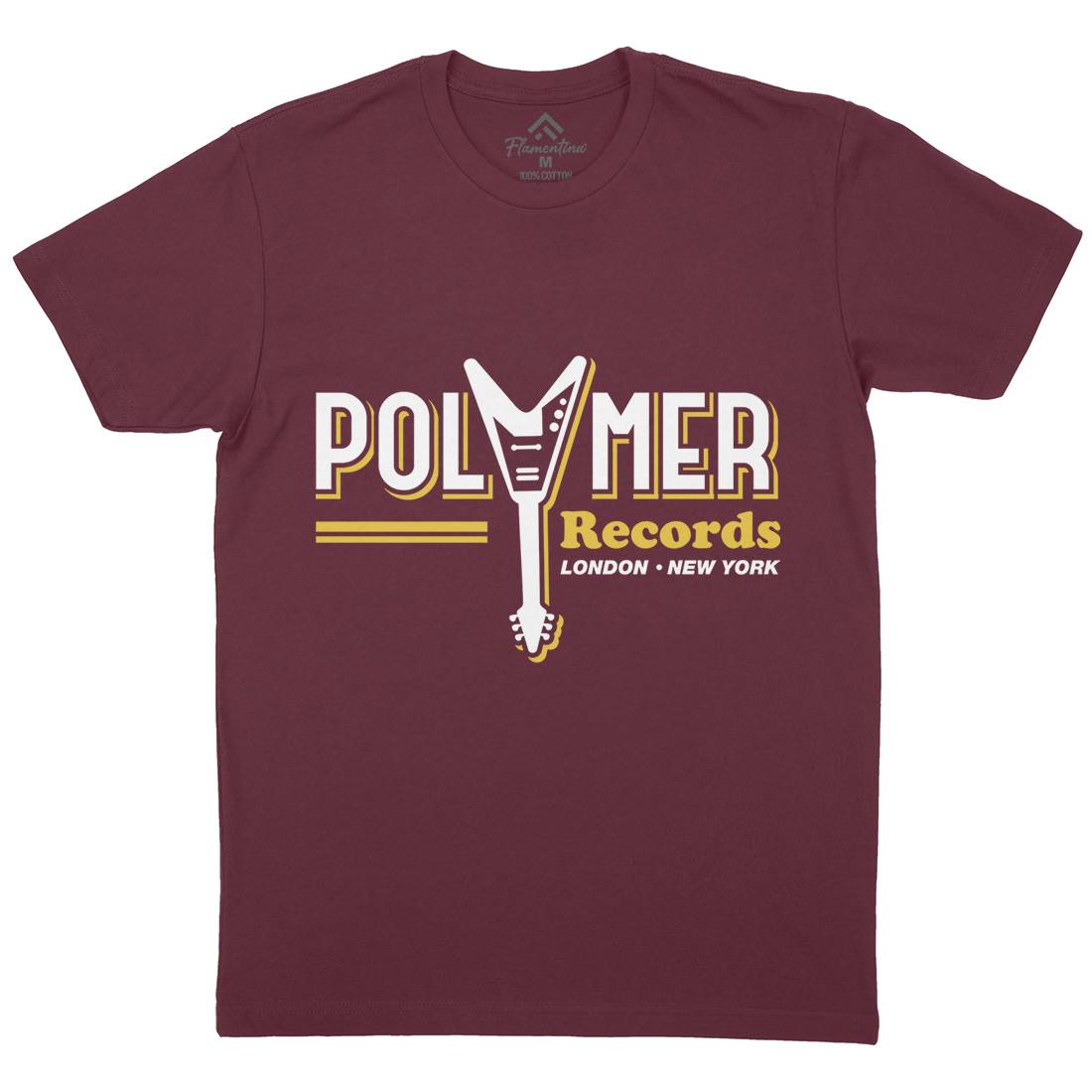 Polymer Mens Organic Crew Neck T-Shirt Music D294