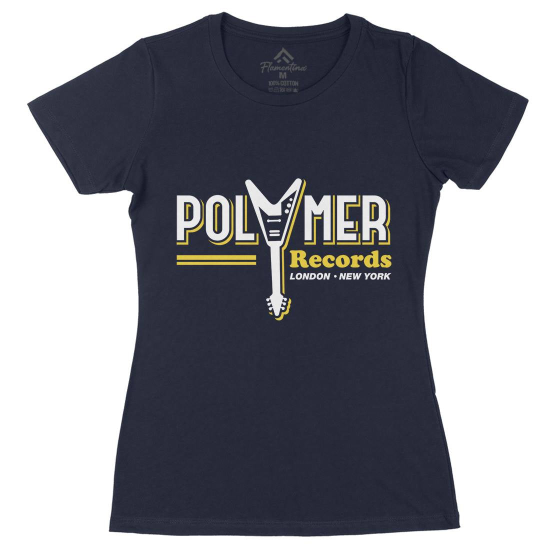 Polymer Womens Organic Crew Neck T-Shirt Music D294