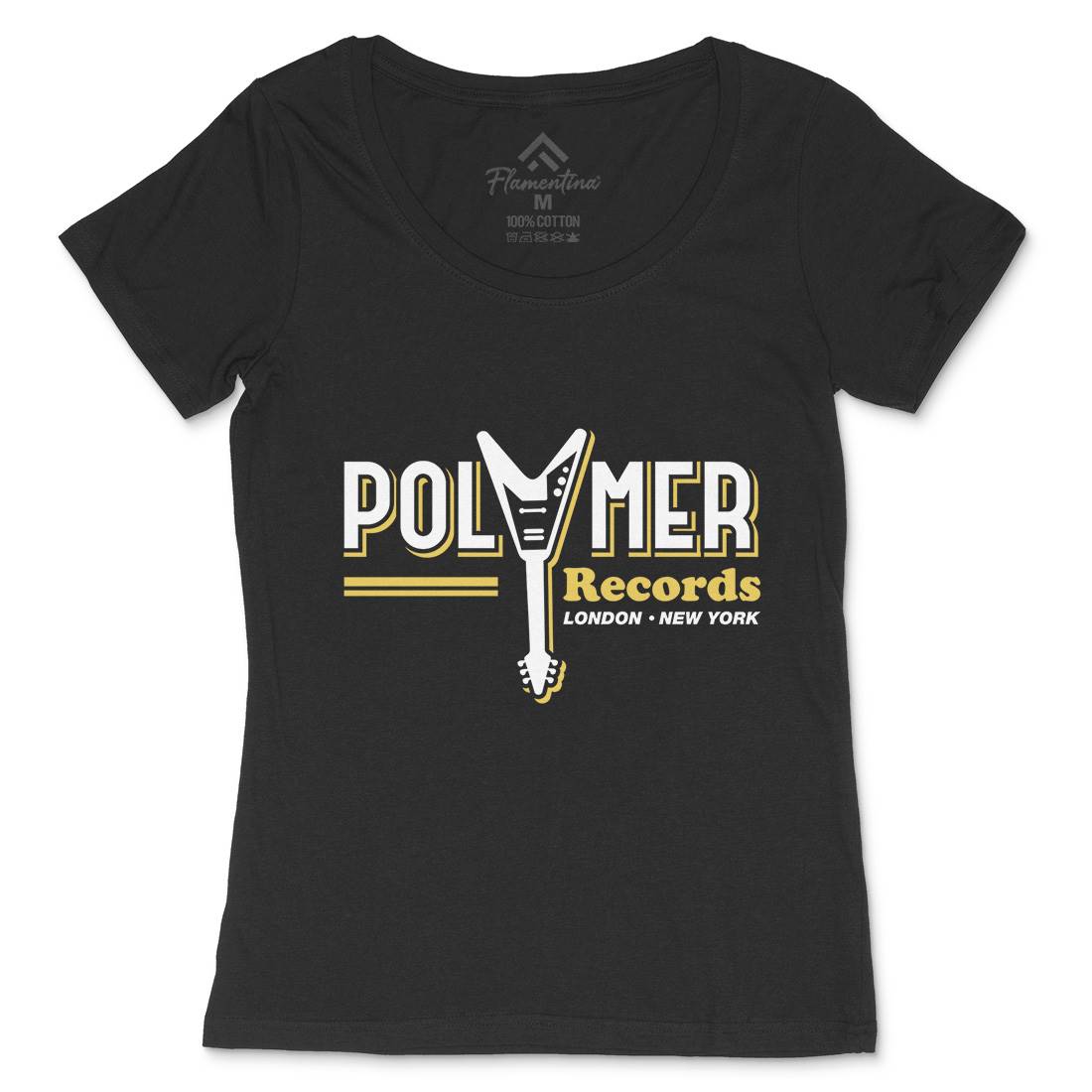 Polymer Womens Scoop Neck T-Shirt Music D294