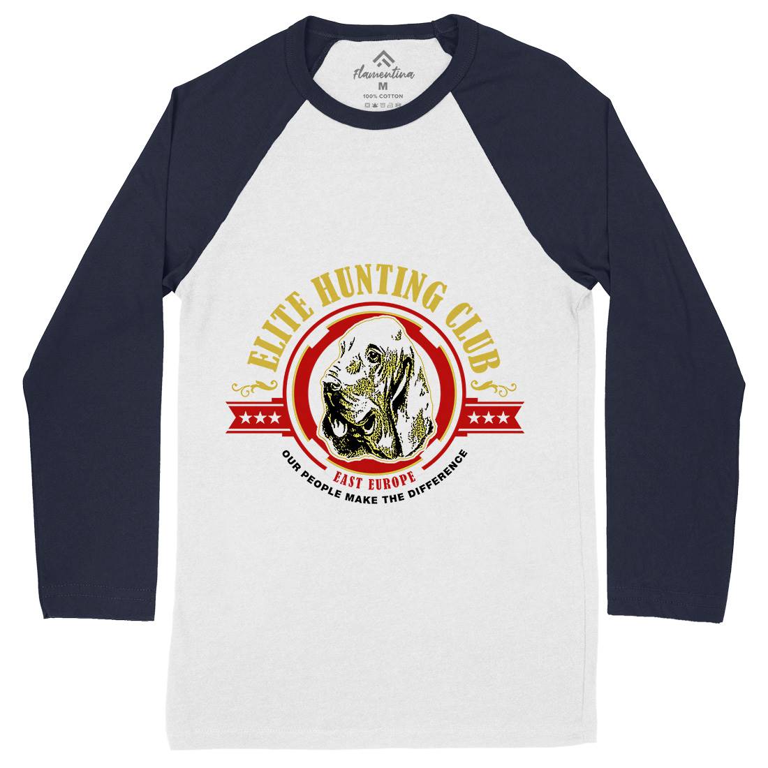 Elite Hunting Club Mens Long Sleeve Baseball T-Shirt Horror D295