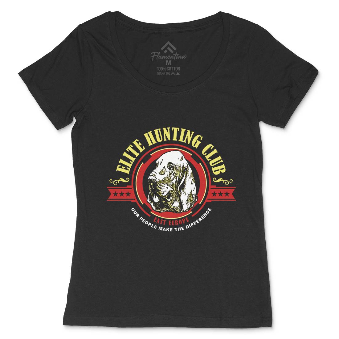 Elite Hunting Club Womens Scoop Neck T-Shirt Horror D295