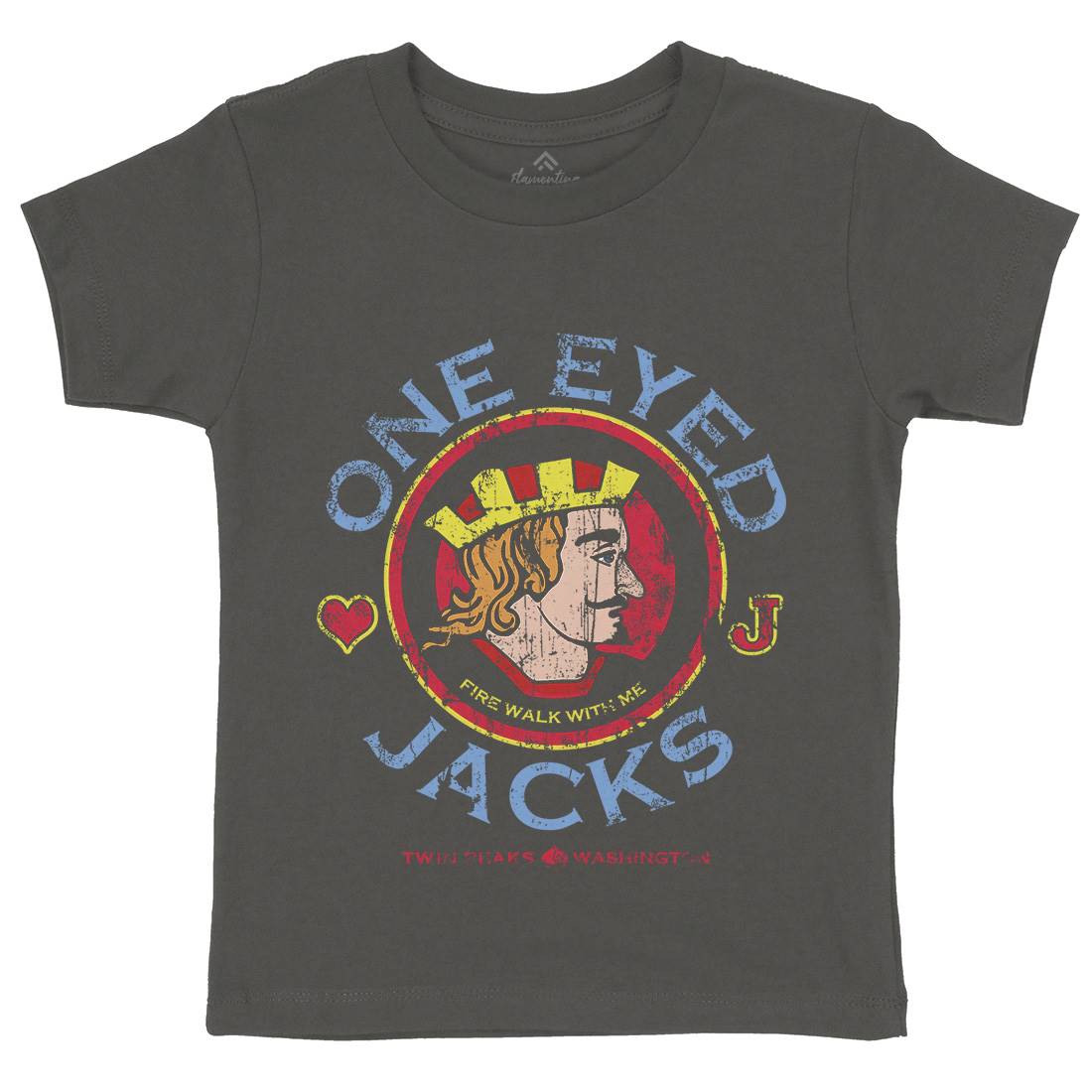 One Eyed Jacks Kids Organic Crew Neck T-Shirt Horror D296