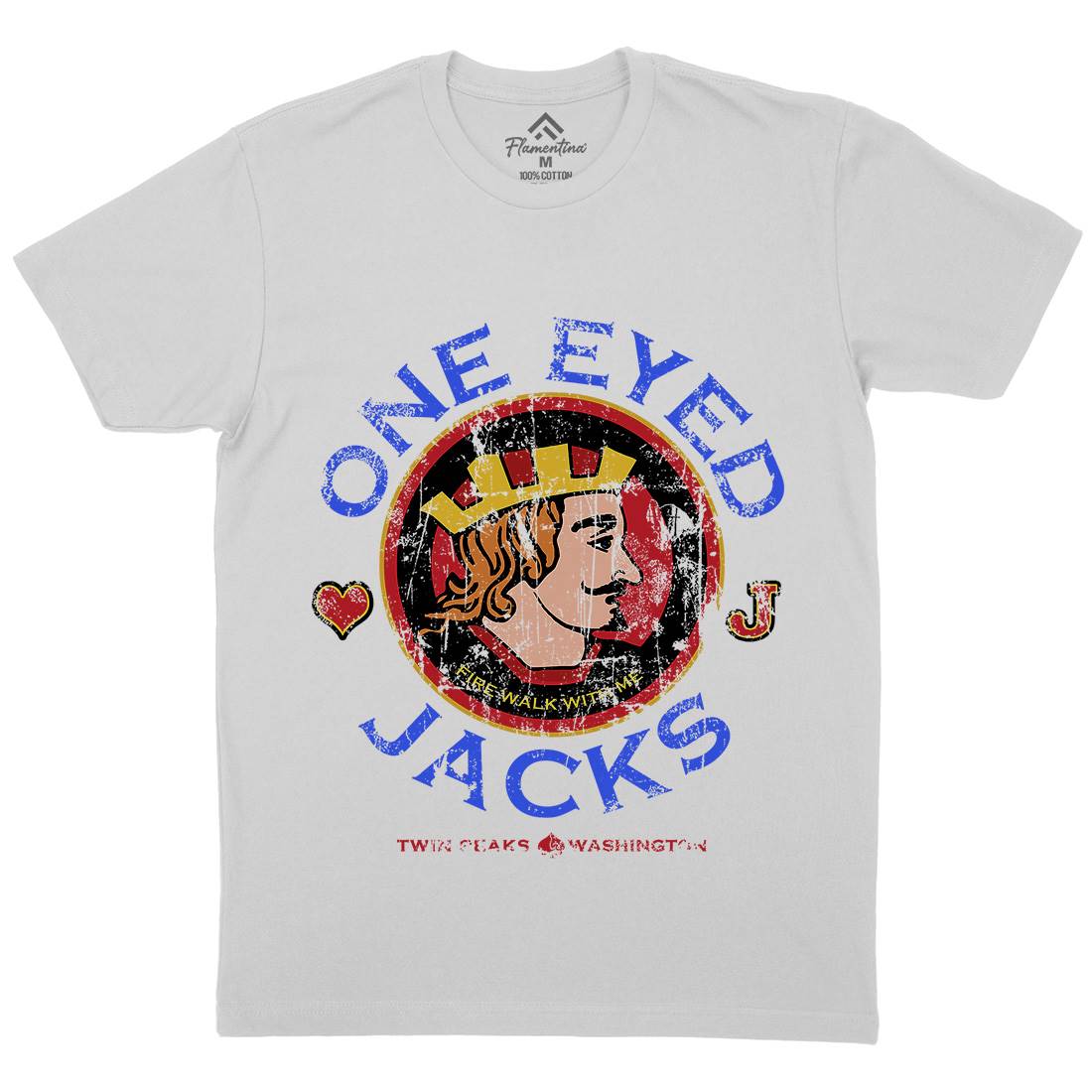 One Eyed Jacks Mens Crew Neck T-Shirt Horror D296