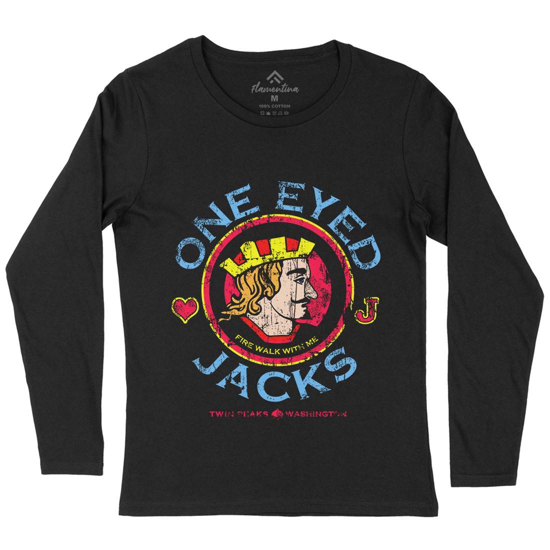 One Eyed Jacks Womens Long Sleeve T-Shirt Horror D296