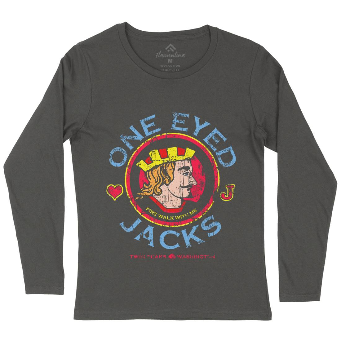 One Eyed Jacks Womens Long Sleeve T-Shirt Horror D296
