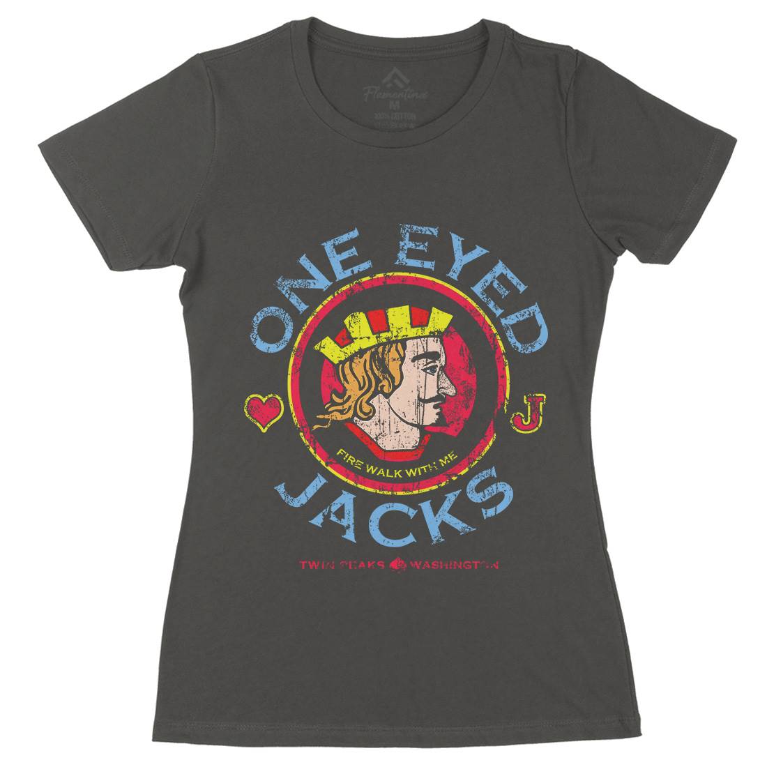 One Eyed Jacks Womens Organic Crew Neck T-Shirt Horror D296