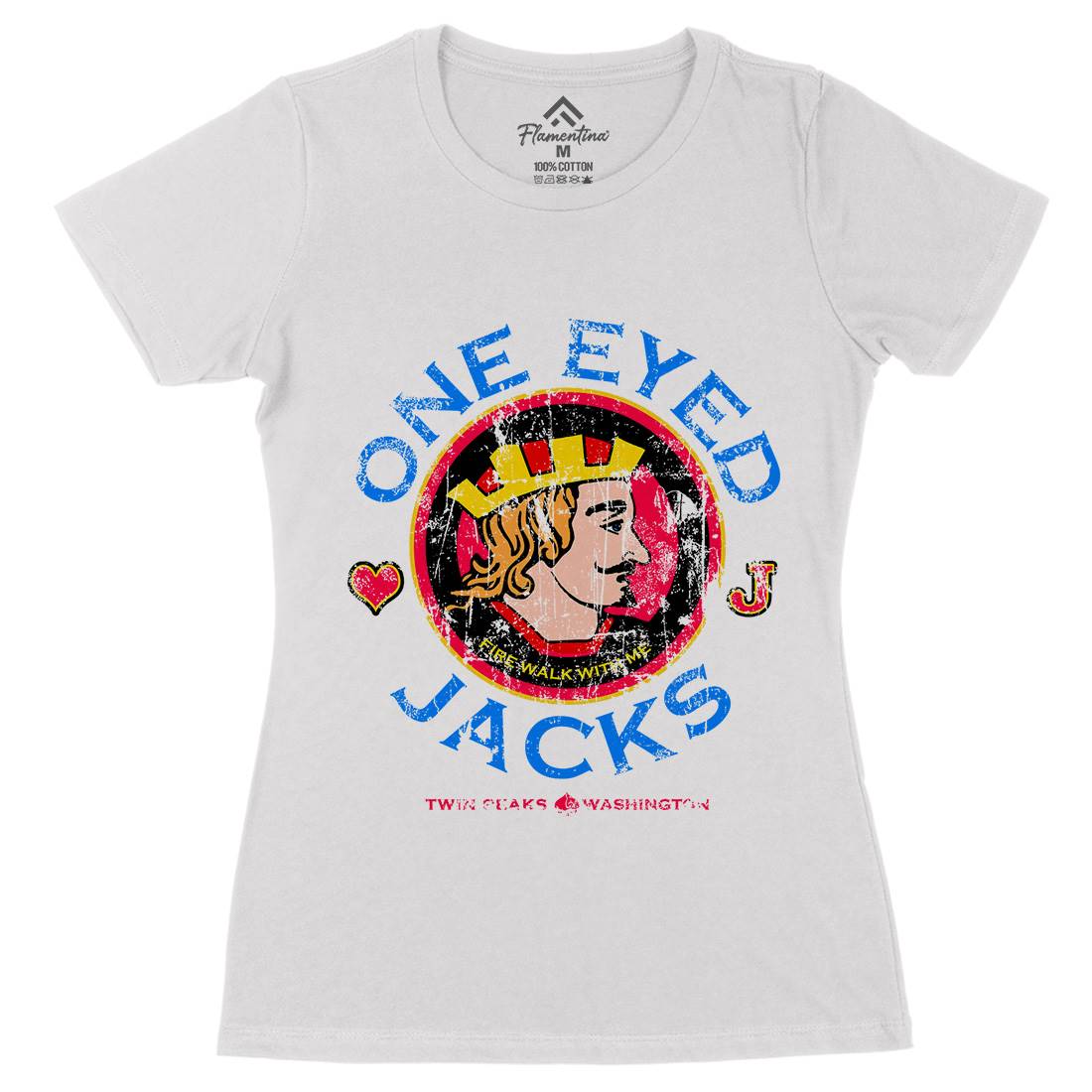 One Eyed Jacks Womens Organic Crew Neck T-Shirt Horror D296