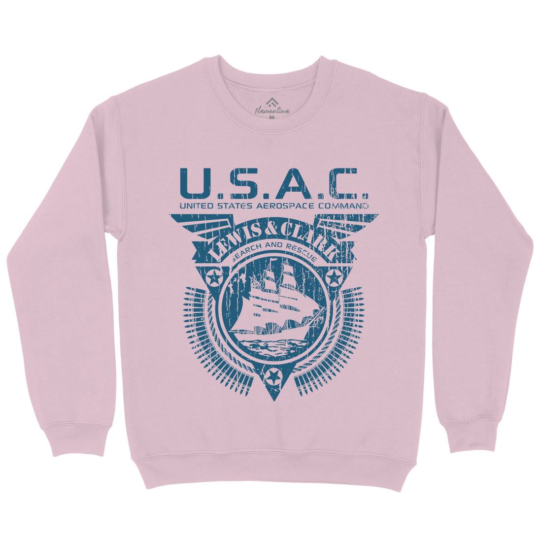 Usac Lewis And Clark Kids Crew Neck Sweatshirt Space D297
