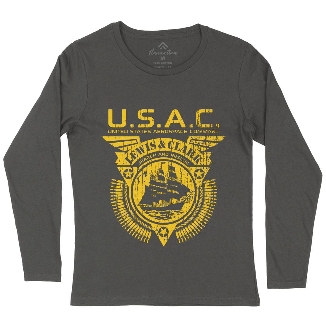 Usac Lewis And Clark Womens Long Sleeve T-Shirt Space D297