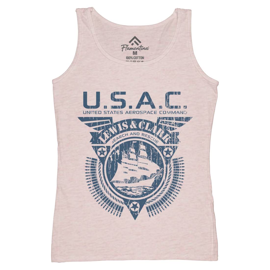 Usac Lewis And Clark Womens Organic Tank Top Vest Space D297