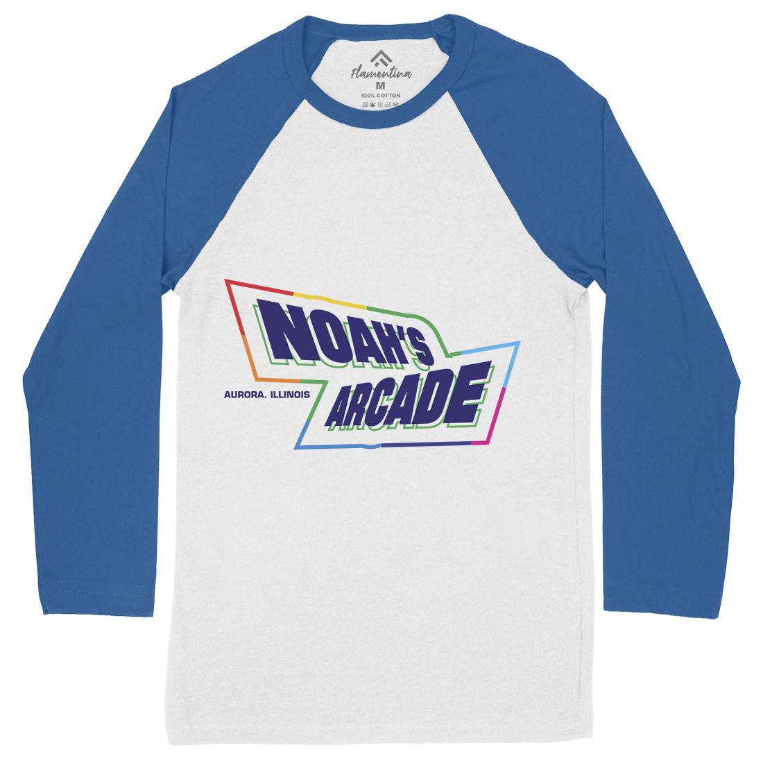 Noahs Arcade Mens Long Sleeve Baseball T-Shirt Retro D298