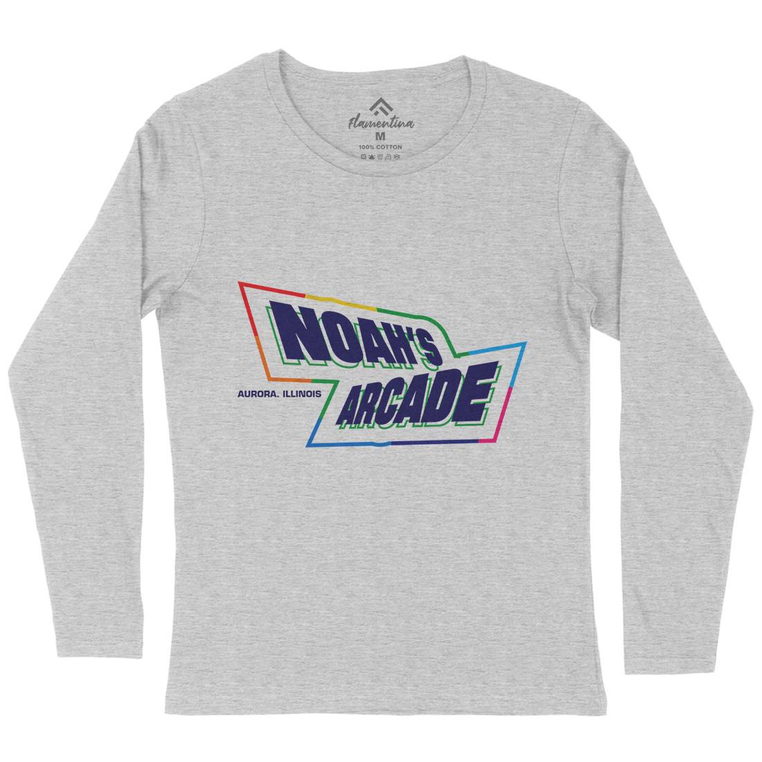 Noahs Arcade Womens Long Sleeve T-Shirt Retro D298