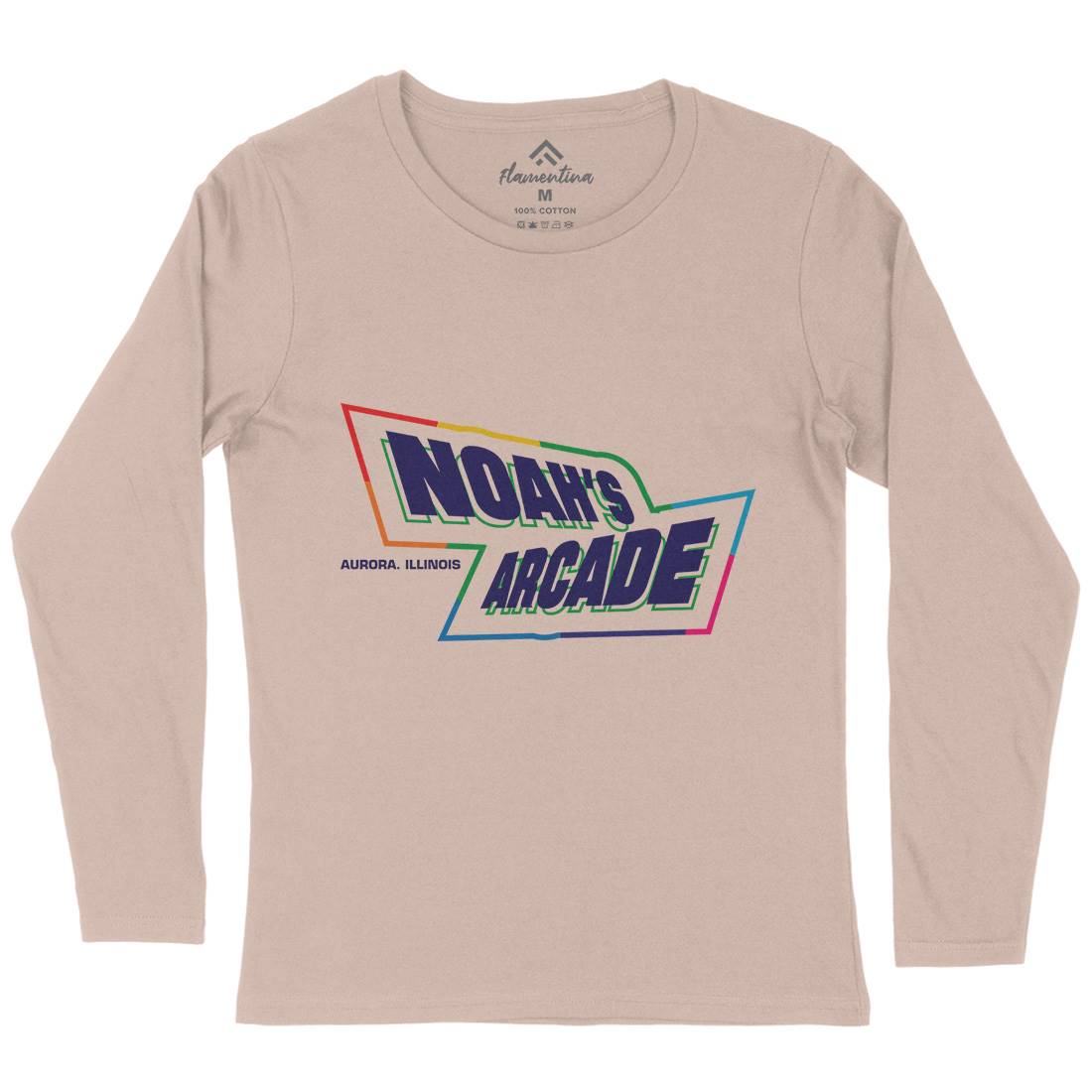 Noahs Arcade Womens Long Sleeve T-Shirt Retro D298