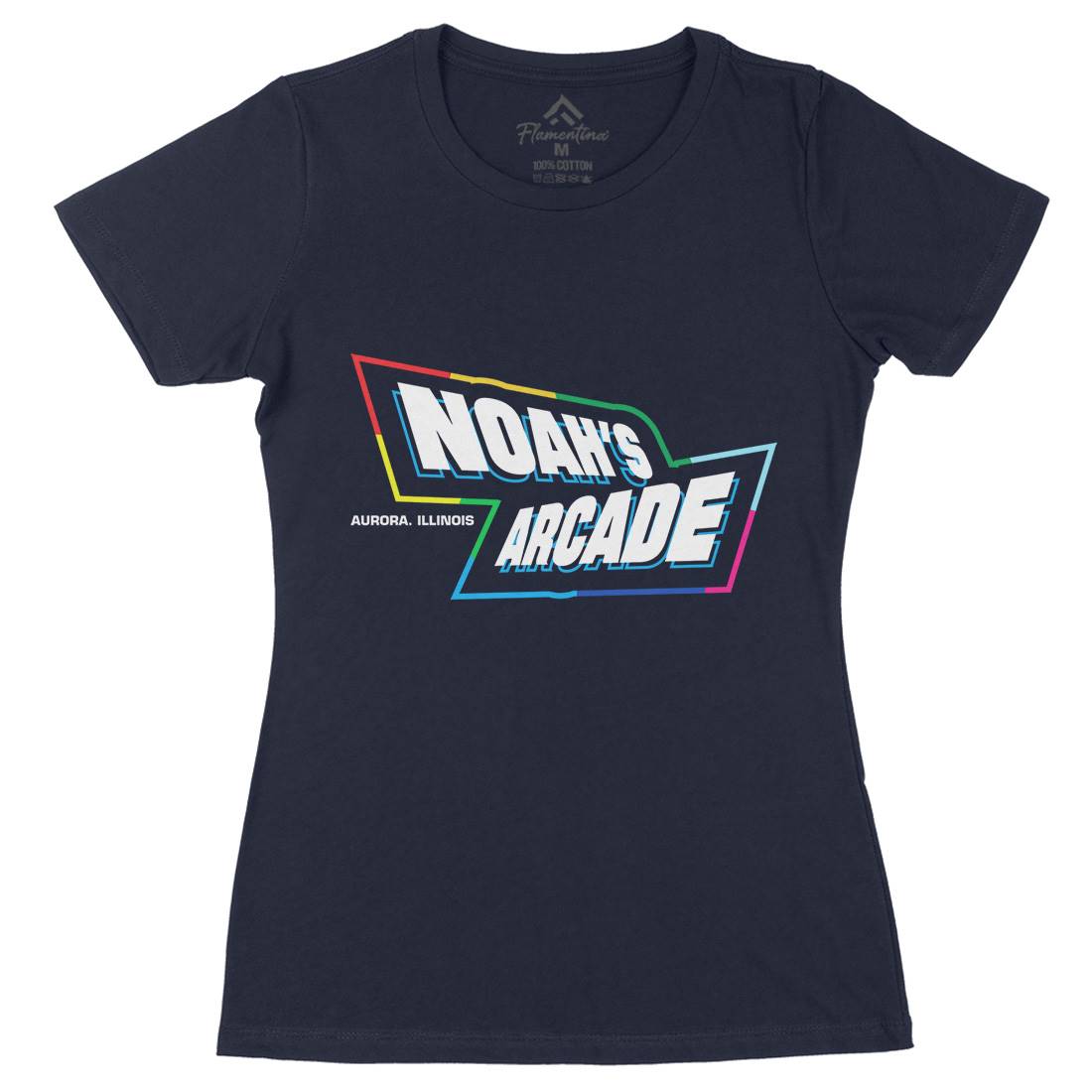 Noahs Arcade Womens Organic Crew Neck T-Shirt Retro D298