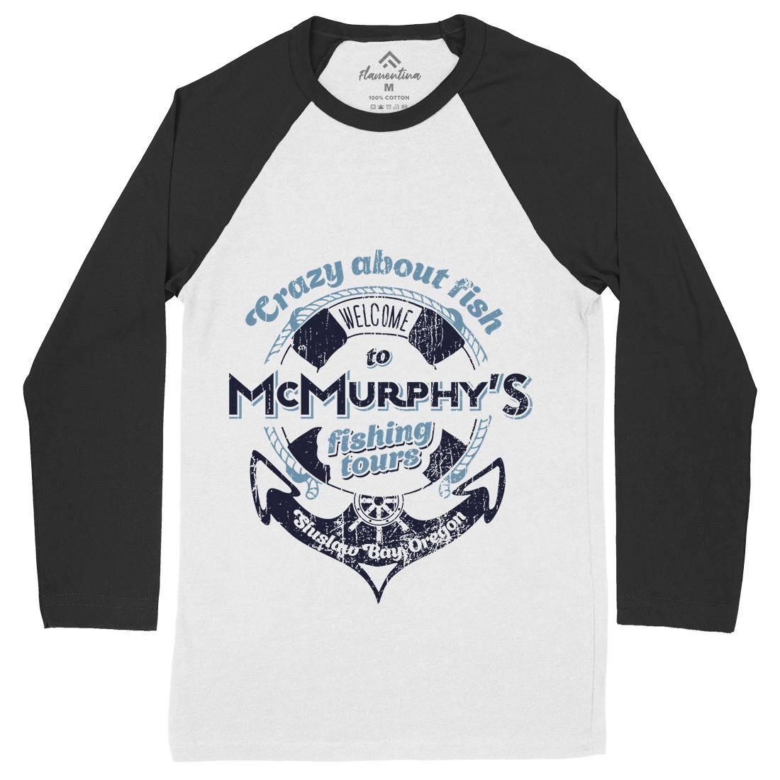 Mcmurphy Fishing Mens Long Sleeve Baseball T-Shirt Sport D299