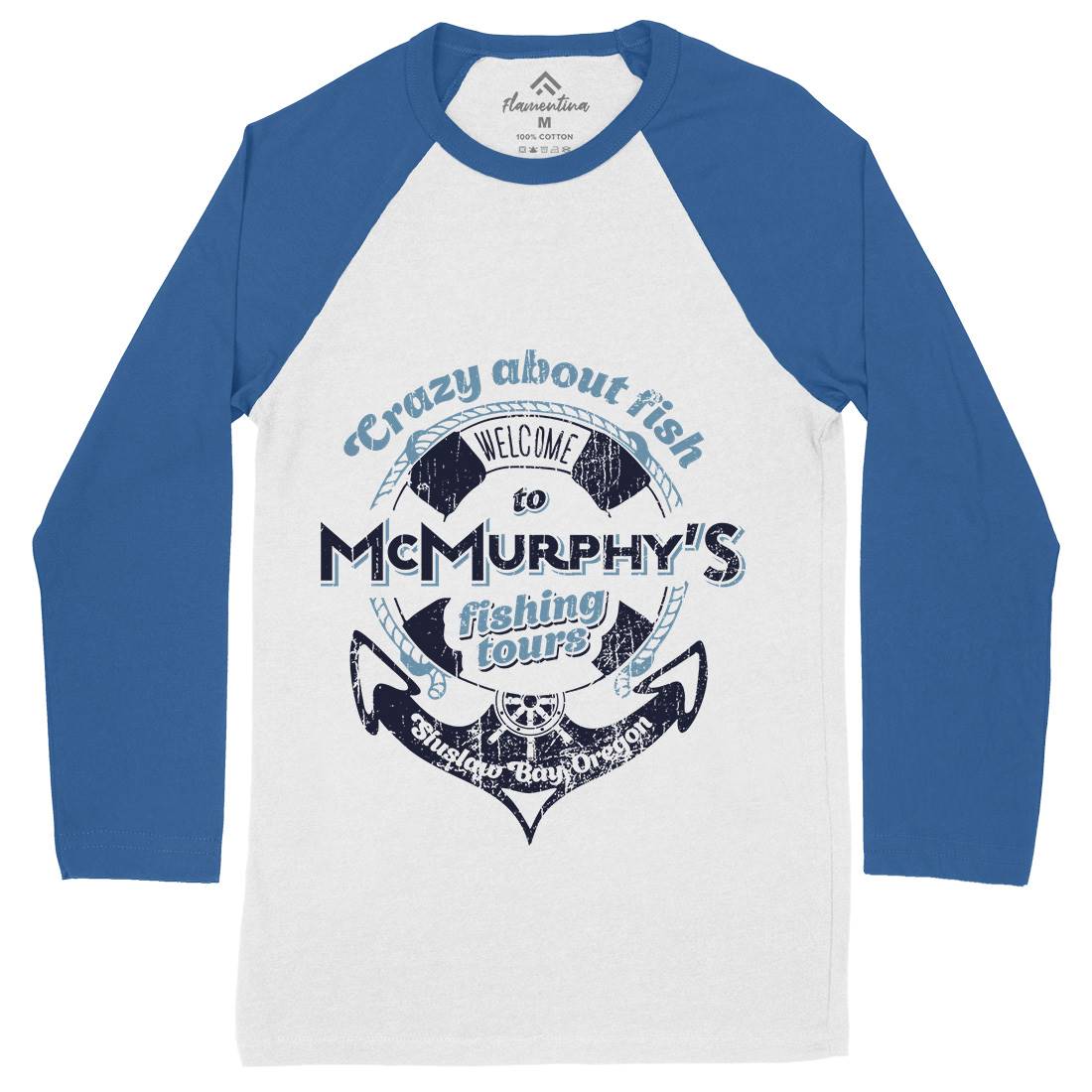 Mcmurphy Fishing Mens Long Sleeve Baseball T-Shirt Sport D299