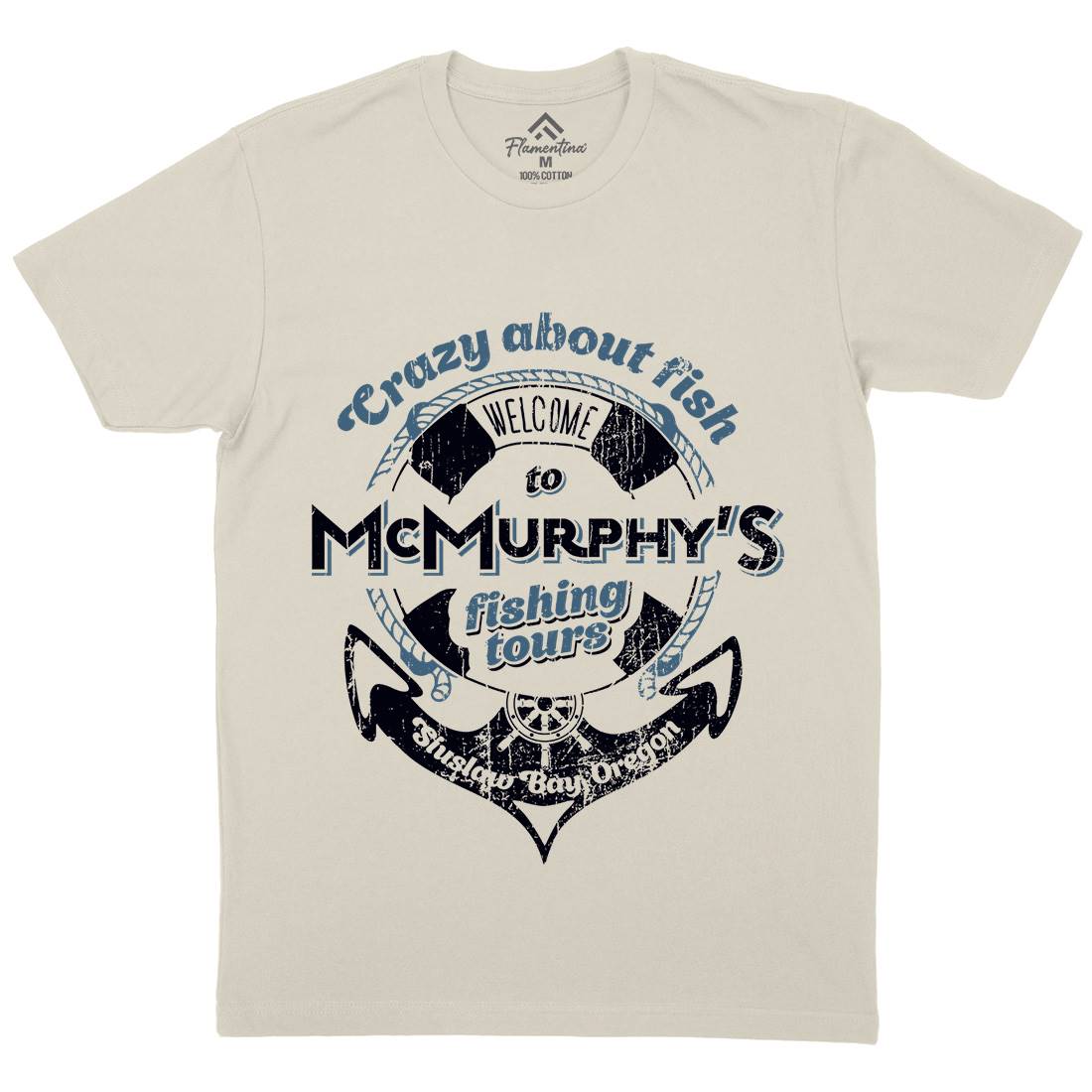 Mcmurphy Fishing Mens Organic Crew Neck T-Shirt Sport D299